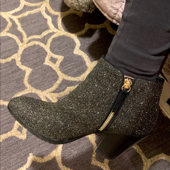 “Sugar Suede Sparkle” ankle booties - Picture 6 of 8